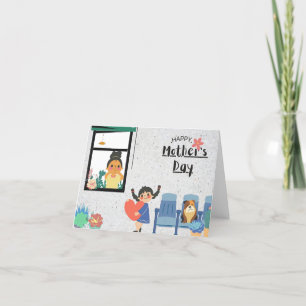 Muttertag vor dem Kind Dankeskarte