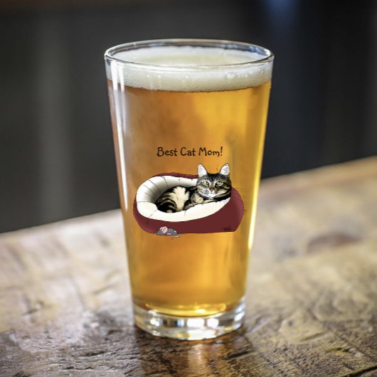 Muttertag vor der Katze Glas