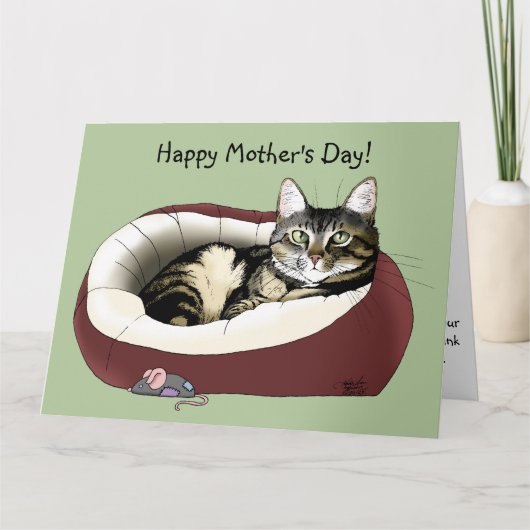 Muttertag vor der Katze Karte (Vorderseite)