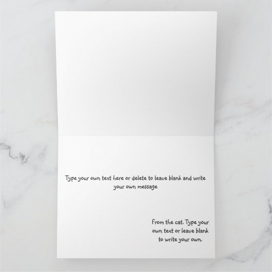 Muttertag vor der Katze Karte (Innenseite)