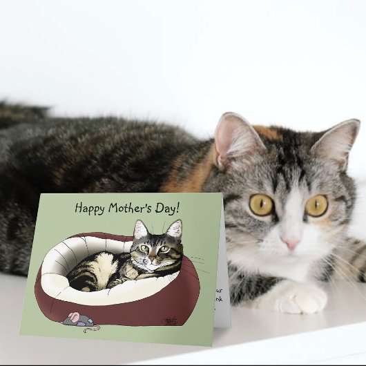 Muttertag vor der Katze Karte
