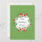 Muttertag Wasserfarbe Rote Blume Brunch Einladung (Rückseite)