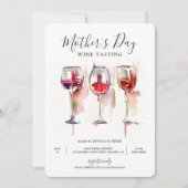 Muttertag Wein Degustation Einladung (Vorderseite)