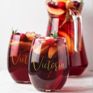 Muttertag Wein Lover Gold Script Moderne Weinglas Ohne Stiel