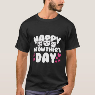 Muttertag Weiße Katze rot Er glücklich Meowther's T-Shirt