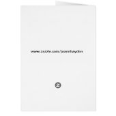 MÜTTERTAG - WEISSE ORCHID-Karte (Hinten)