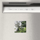 Muttertag Weißer Lilacs Beste Mama je Magnet (In Situ (Geschirrspüler))