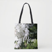 Muttertag Weißer Lilacs Beste Mama je Tasche (Vorderseite)