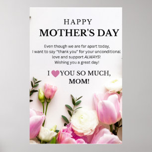 MUTTERTAG (WEIT ENTFERNT) GREETINGS ONLINE + POSTE POSTER