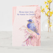 Muttertag Weit entfernter Blau Vogelgarten Vogel Karte (Gelbe Blume)