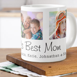 Muttertag Weltbeste Mom 3 Fotos Jumbo-Tasse