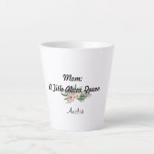Muttertag Wildblume Dankbarkeit Latte Tasse (Vorderseite)