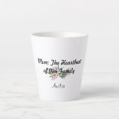 Muttertag Wildblume Dankbarkeit Latte Tasse (Vorderseite)