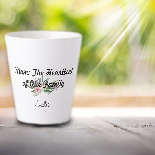 Muttertag Wildblume Dankbarkeit Latte Tasse