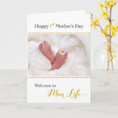 Muttertag - Willkommen im Leben der Mama Karte (Gelbe Blume)