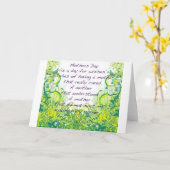 Muttertag wünscht grüngelb karte (Gelbe Blume)