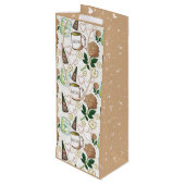 Muttertag Zitrusfrüchte Geschenktüte Für Weinflaschen (Rückseite Schrägansicht)