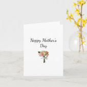 Muttertage Elegante Botanische Rosa Rosen Karte (Gelbe Blume)