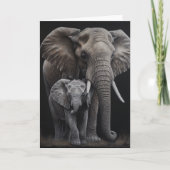 Muttertagelephant und Baby Karte (Vorderseite)