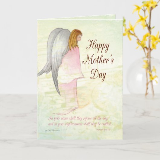 Muttertagengel Religious Karte (Gelbe Blume)