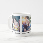 Muttertagesgeschenk 3 Foto personalisiert Kaffeetasse (Vorderseite Links)