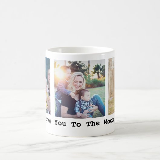 Muttertagesgeschenk 3 Foto personalisiert Kaffeetasse (Mittel)