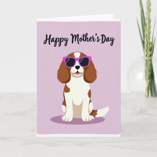 Muttertageskarte mit Hund mit Sonnenbrille Karte (Vorderseite)