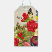 Muttertaggarnelen Rose Schmetterlinge Geschenkanhänger (Vorderseite)