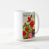 Muttertaggarnelen Rose Schmetterlinge Kaffeetasse (VorderseiteRechts)