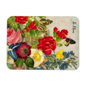 Muttertaggarnelen Rose Schmetterlinge Magnet (Horizontal)