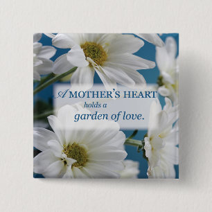 Muttertaggarten der Liebe, Daisies, Blue Sky Button