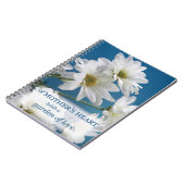 Muttertaggarten der Liebe, Daisies, Blue Sky Notizblock (Linke Seite)