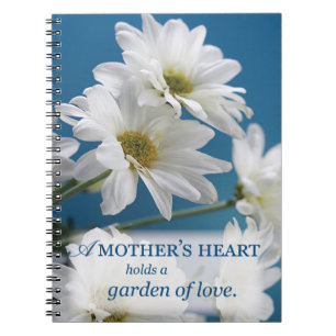 Muttertaggarten der Liebe, Daisies, Blue Sky Notizblock