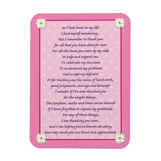 Muttertaggedicht Magnet (Vertikal)