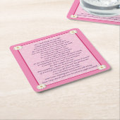 Muttertaggedicht Rechteckiger Pappuntersetzer (angewinkelt)