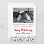 Muttertaghund-Foto vom Rescue-Hund Feiertagskarte (Vorne/Hinten)