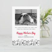 Muttertaghund-Foto vom Rescue-Hund Feiertagskarte (Stehend Vorderseite)