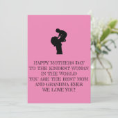 MÜTTERTAGKARTE EINLADUNG (Stehend Vorderseite)