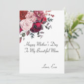 MÜTTERTAGKARTE EINLADUNG (Stehend Vorderseite)