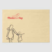 Muttertags-Art-Pillow - Mama & Kinder Liebe