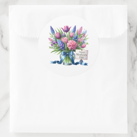 Muttertags-Aufkleber Runder Aufkleber (Tasche)