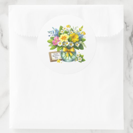 Muttertags-Aufkleber Runder Aufkleber (Tasche)