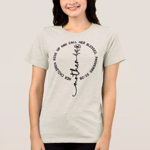 Muttertags-Bibelvers Tri-Blend Shirt