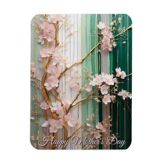 Muttertags-Blühende Kirschblüten Wand Magnet (Vertikal)