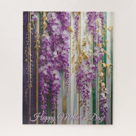 Muttertags-Blühender Hintergrund Violette Wisteria Puzzle