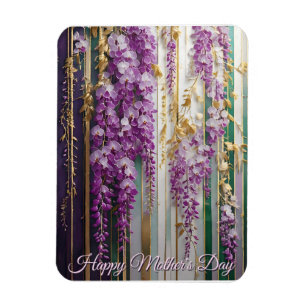 Muttertags-Blühender Wallpaper Violette Wisterie Magnet
