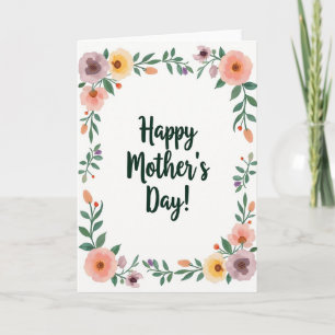 Muttertags-Blumen-Aquarellkarte Karte