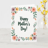 Muttertags-Blumen-Aquarellkarte Karte (Gelbe Blume)
