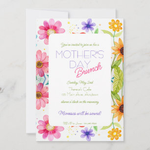 Muttertags-Blumen-Brunch-Einladung Einladung
