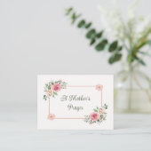 Muttertags-Blumen-Gebetskarte mit Bibelvers Platzkarte (Stehend Vorderseite)